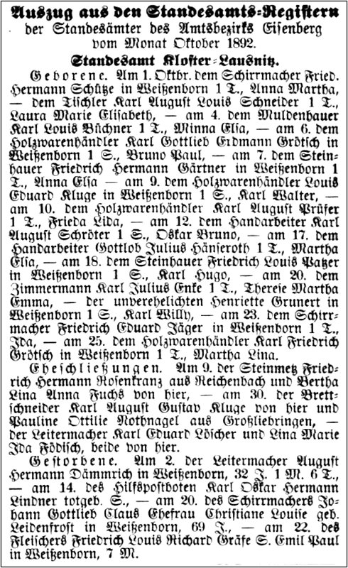 1892-11-01 Kl Standesamtsregister